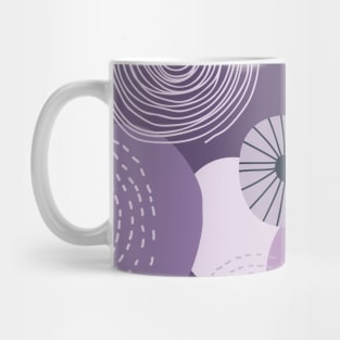 Purple Boho Vintage Circles Mug